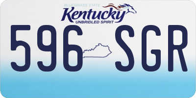 KY license plate 596SGR