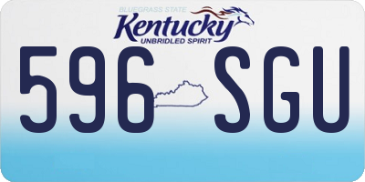 KY license plate 596SGU