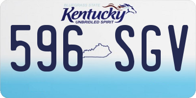 KY license plate 596SGV