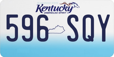 KY license plate 596SQY