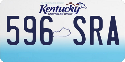 KY license plate 596SRA