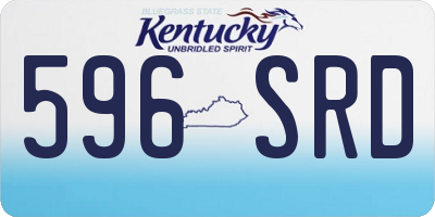KY license plate 596SRD