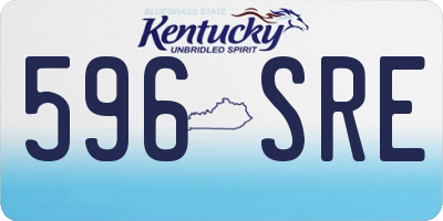 KY license plate 596SRE