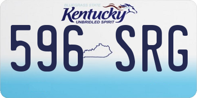 KY license plate 596SRG