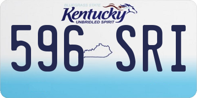 KY license plate 596SRI