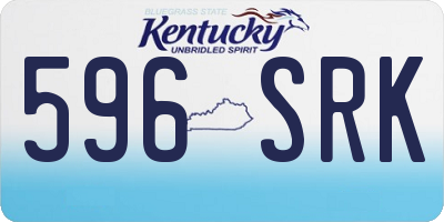 KY license plate 596SRK