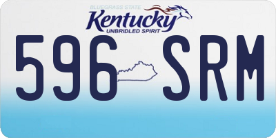 KY license plate 596SRM