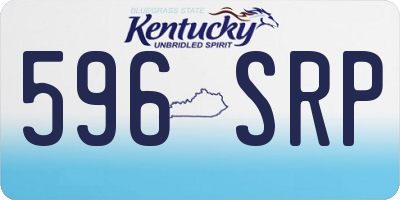 KY license plate 596SRP