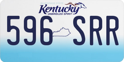 KY license plate 596SRR
