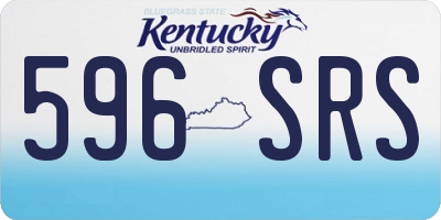 KY license plate 596SRS