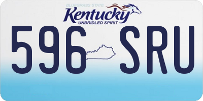 KY license plate 596SRU