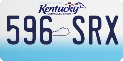 KY license plate 596SRX