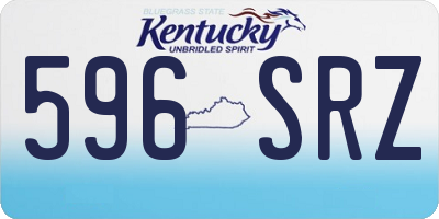 KY license plate 596SRZ