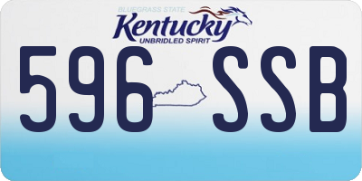 KY license plate 596SSB