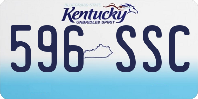 KY license plate 596SSC