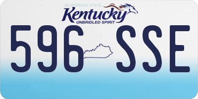 KY license plate 596SSE