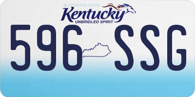 KY license plate 596SSG