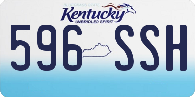 KY license plate 596SSH