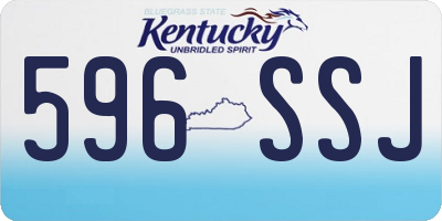 KY license plate 596SSJ
