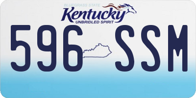 KY license plate 596SSM
