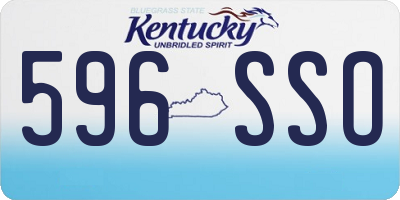 KY license plate 596SSO