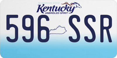 KY license plate 596SSR