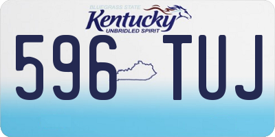 KY license plate 596TUJ