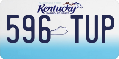 KY license plate 596TUP