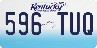KY license plate 596TUQ