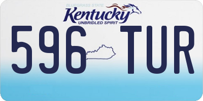 KY license plate 596TUR