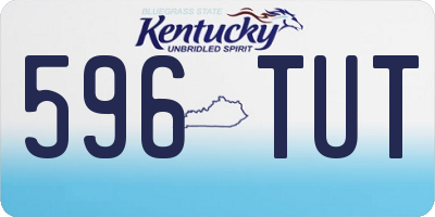 KY license plate 596TUT