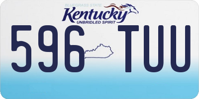 KY license plate 596TUU