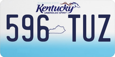 KY license plate 596TUZ