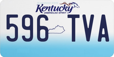 KY license plate 596TVA