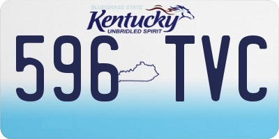 KY license plate 596TVC