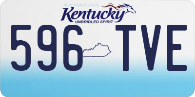 KY license plate 596TVE