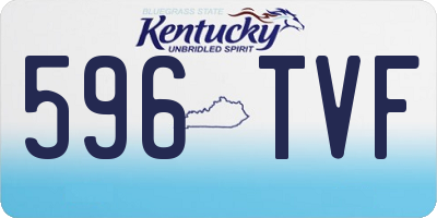 KY license plate 596TVF