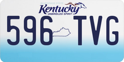 KY license plate 596TVG