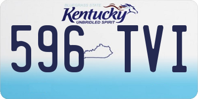 KY license plate 596TVI