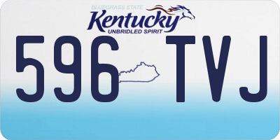 KY license plate 596TVJ