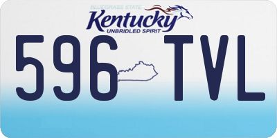 KY license plate 596TVL