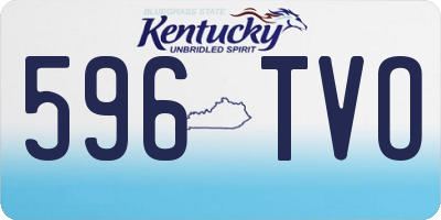 KY license plate 596TVO
