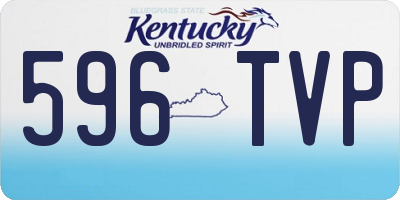 KY license plate 596TVP