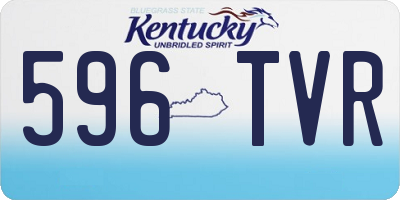 KY license plate 596TVR