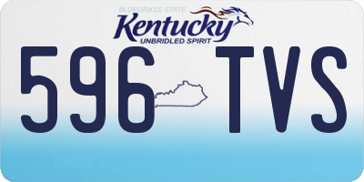 KY license plate 596TVS