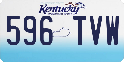 KY license plate 596TVW