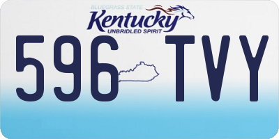 KY license plate 596TVY