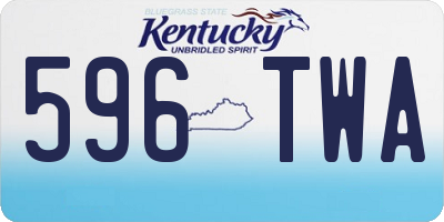 KY license plate 596TWA