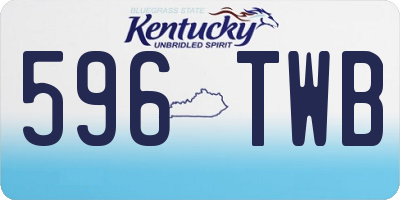 KY license plate 596TWB