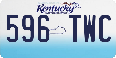 KY license plate 596TWC